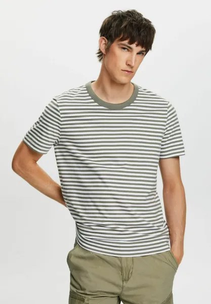 Футболка с принтом Esprit, серый