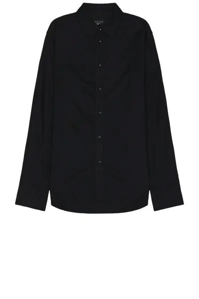 Рубашка Rag & Bone Engineered Oxford, черный