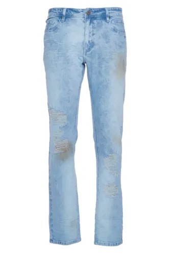 Мужские выбеленные и окрашенные джинсы A. Tiziano Baby Blue Steve из денима