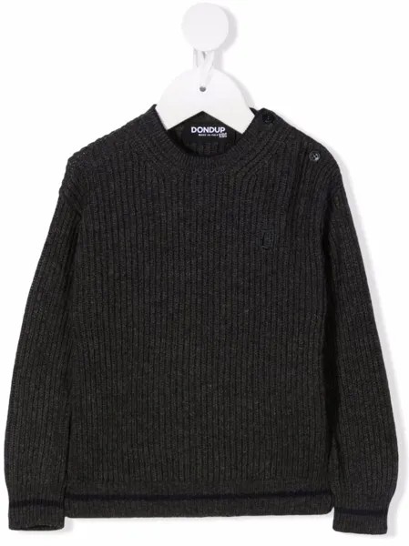 DONDUP KIDS джемпер в рубчик с круглым вырезом