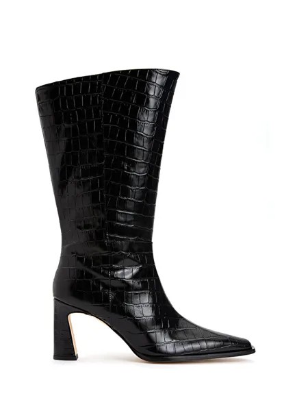 Черные женские кожаные ботинки ava Flattered