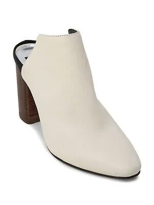 DOLCE VITA Женские кожаные туфли-мюли Renly цвета слоновой кости на блочном каблуке без шнуровки на каблуке 6