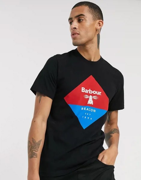 Черная футболка с логотипом Barbour Beacon-Черный