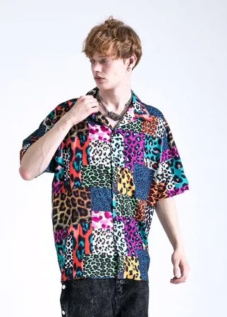 Мужская рубашка с леопардовым принтом