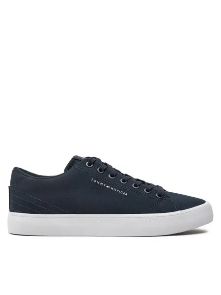 Тканевые кроссовки Th Hi Vulc Low Canvas Tommy Hilfiger, темно-синий