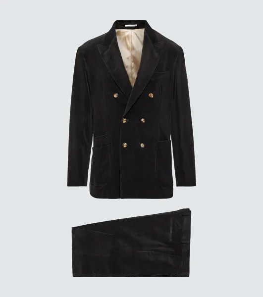 Костюм из хлопка и кашемира Brunello Cucinelli, черный
