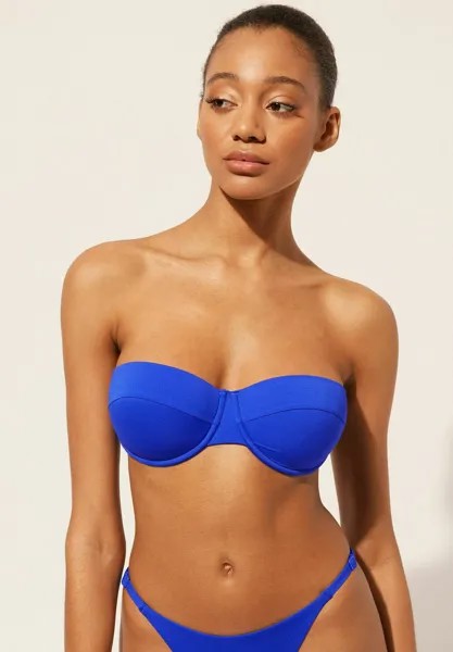 Верх бикини INDONESIA Calzedonia, синий металлик
