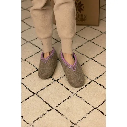Тапочки Валины Валенки, размер 38, фиолетовый