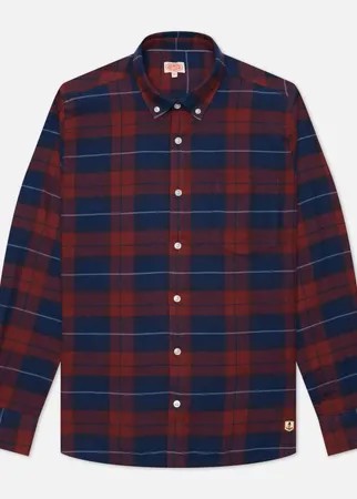 Мужская рубашка Armor-Lux Heritage Flannel Checked Straight Fit, цвет синий, размер M