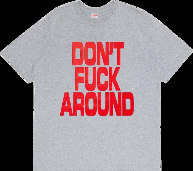 Футболка Supreme Don't f*ck Around Tee 'Heather Grey', серый