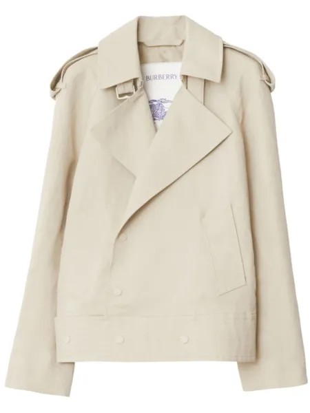 Тренч со смещенной застежкой Burberry, бежевый