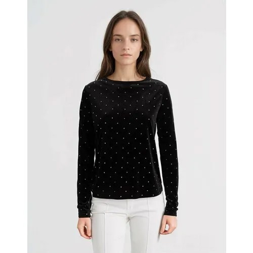 Лонгслив Gloria Jeans, размер M (44-46), , чёрный