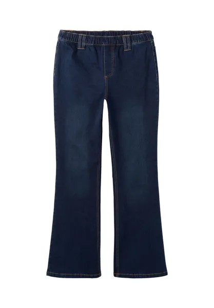 Джинсы с эластичным поясом и контрастной строчкой sheego, цвет Dark Blue Denim