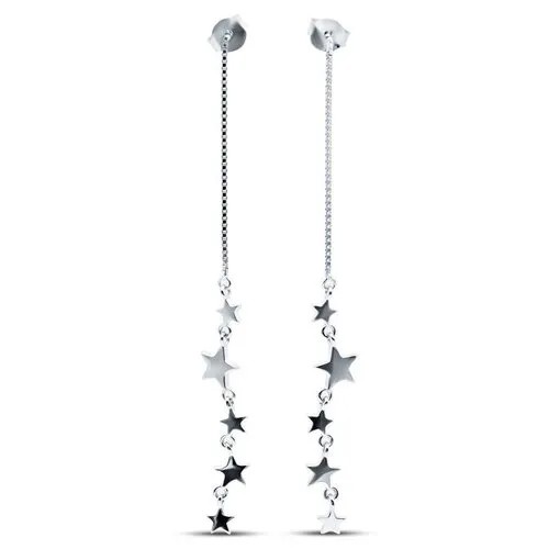 Серьги цепочки Silver WINGS, серебро, 925 проба, , серебристый