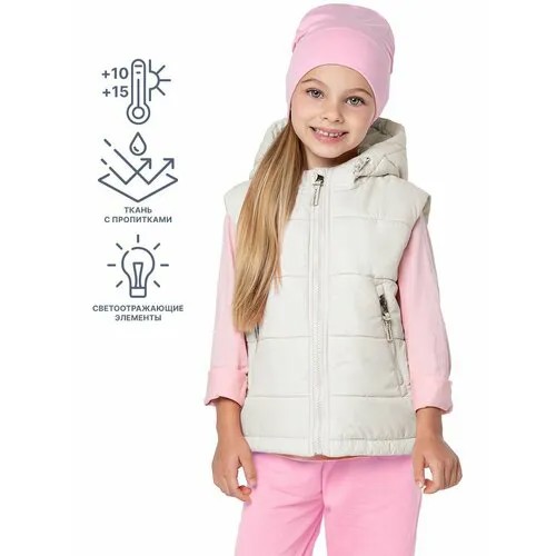 Жилет NIKASTYLE 9м7024, размер 98-52, белый