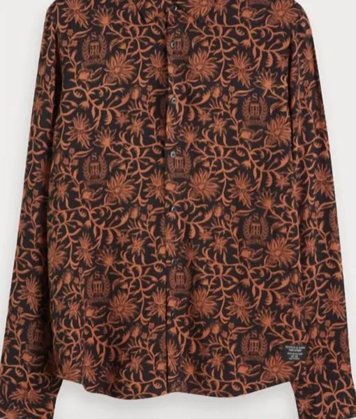 Мужская рубашка стандартного кроя разноцветного цвета Scotch & Soda, мультиколор