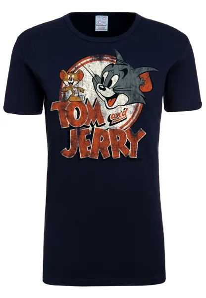 Футболка Logoshirt Tom & Jerry Logo, темно-синий