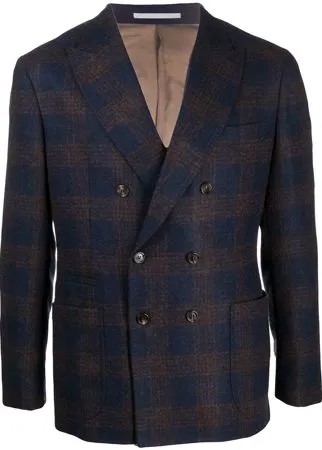 Brunello Cucinelli двубортный пиджак в клетку