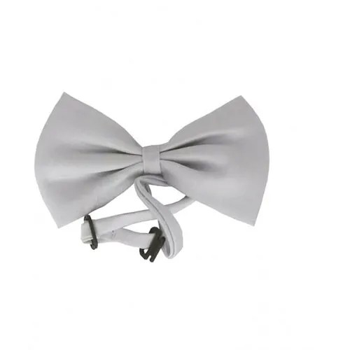 Карнавальный галстук бабочка, цвет светло-серый 10,5x7 см