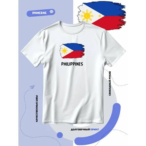 Футболка SMAIL-P с флагом Филиппин-Philippines, размер 8XL, белый