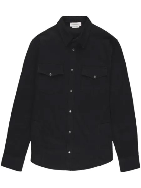 Alexander McQueen куртка-рубашка с длинными рукавами, черный
