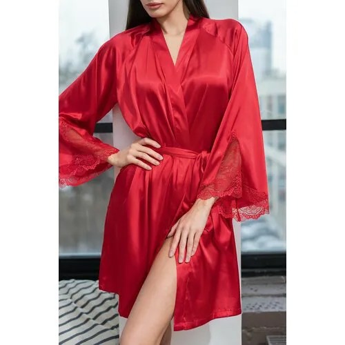 Халат MIA-AMORE, размер L/XL, красный