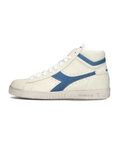 Высокие кеды Off с синими акцентами Diadora, белый