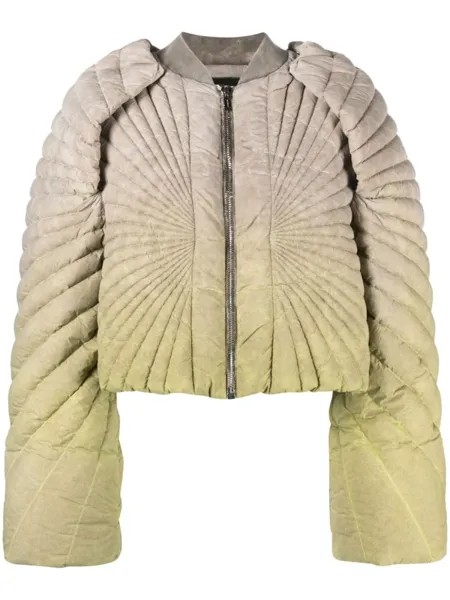 Moncler укороченный пуховик Radiance Convertible, нейтральный цвет