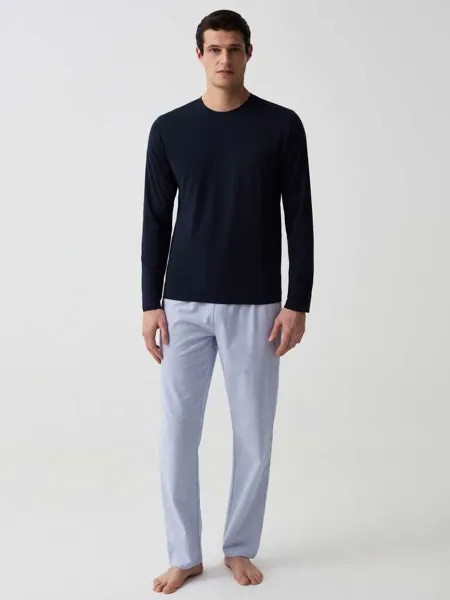 Пижамные брюки из хлопка с рисунком Ovs, цвет blue/white