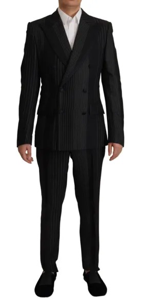 DOLCE - GABBANA Костюм из искусственного шелка с черными полосками, формальный костюм из 2 предметов EU48/US38/M 4500usd
