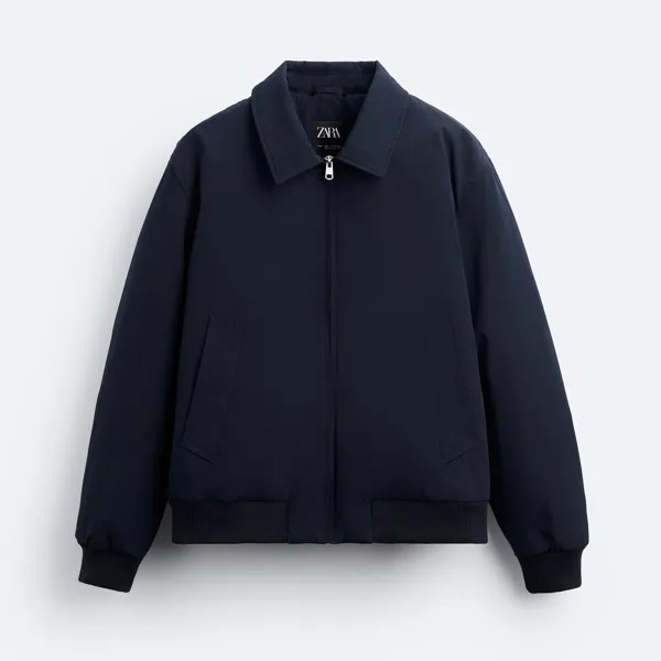 Мужская куртка Zara Padded Bomber, темно-синий