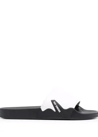 Raf Simons двухцветные шлепанцы с логотипом