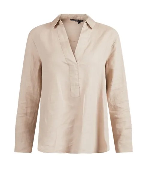 Льняная блузка Esprit Collection, серо-коричневый