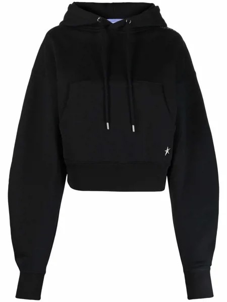 Mugler укороченное худи с логотипом