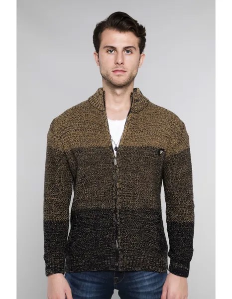 Куртка CARISMA Strickjacke Strickjacke mit Stehkragen und Farbverlauf, кэмел