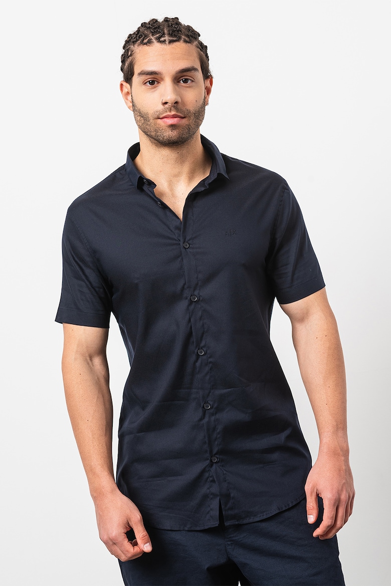 Рубашка с короткими рукавами Armani Exchange, синий