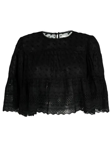 Isabel Marant Étoile укороченная блузка с английской вышивкой