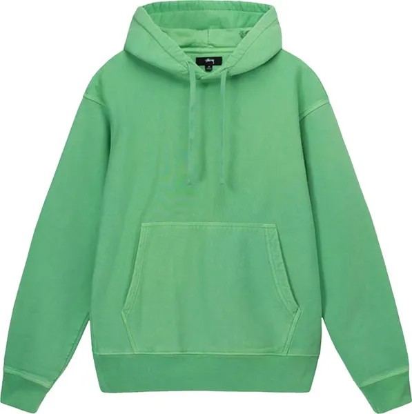 Худи Stussy Pigment Dyed Fleece Hoodie 'Green', зеленый