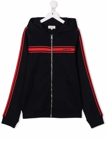 LANVIN Enfant худи на молнии с логотипом