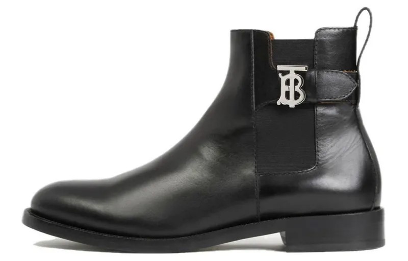 Мужские ботинки Chelsea Monogram черного цвета Burberry