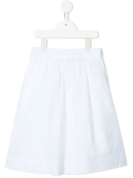 Fendi Kids пышная юбка с логотипом FF