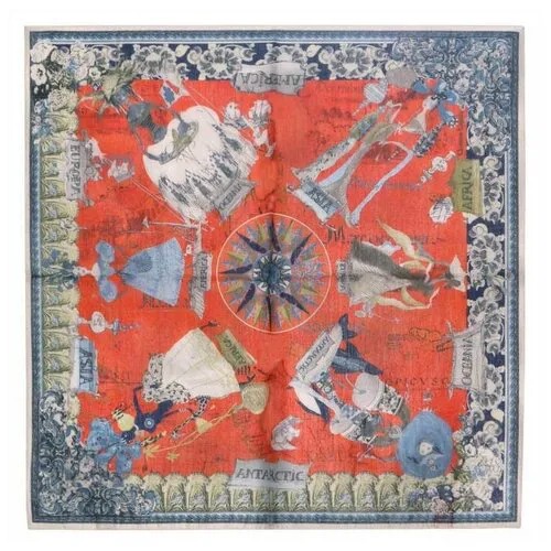 Платок Christian Lacroix, хлопок, 53х53 см, оранжевый