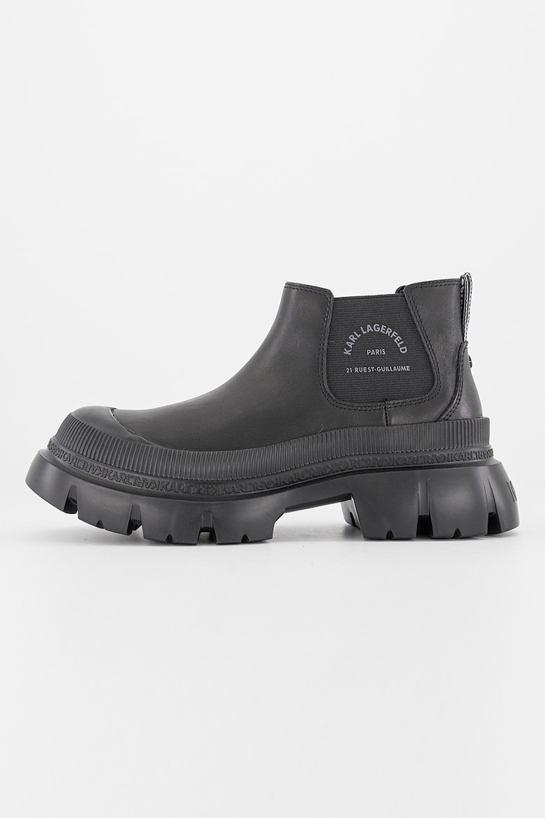 Кожаные ботинки челси с логотипом Karl Lagerfeld, черный