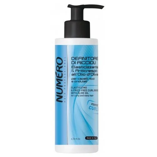 Brelil Professional Numero гель для моделирования вьющихся волос с оливковым маслом Elasticizing Frizz-Free Curl Boost, 200 мл
