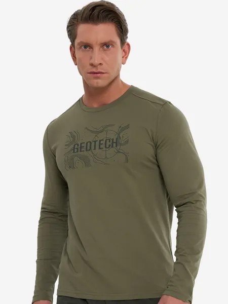 Лонгслив мужской Geotech, Зеленый