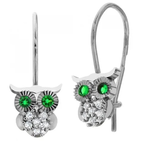 Серебряные серьги с фианитами 0200538-00455
