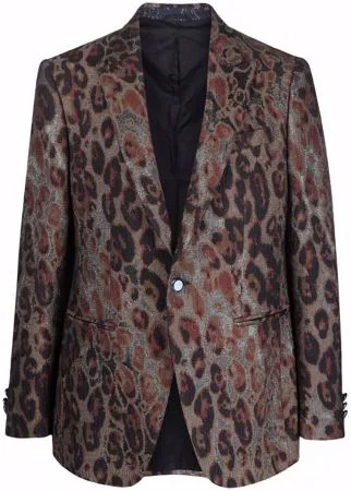 ETRO пиджак с леопардовым принтом