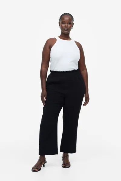 Штаны из бумажного мешка H&M, черный