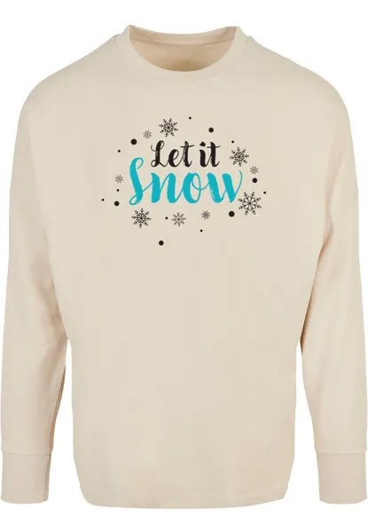 Лонгслив Merchcode LET IT SNOW, песочный