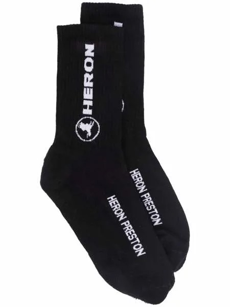 Heron Preston носки вязки интарсия с логотипом